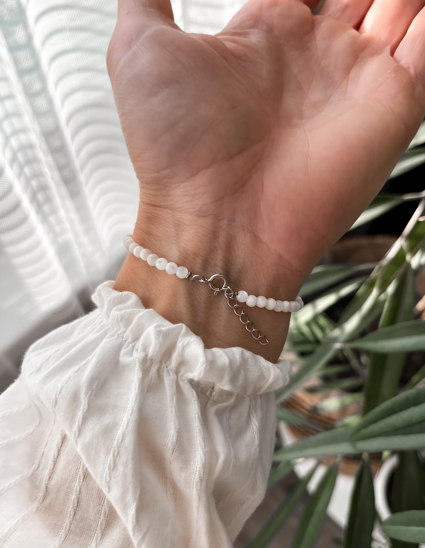 Náramok Perleť srdce s Ónyxom