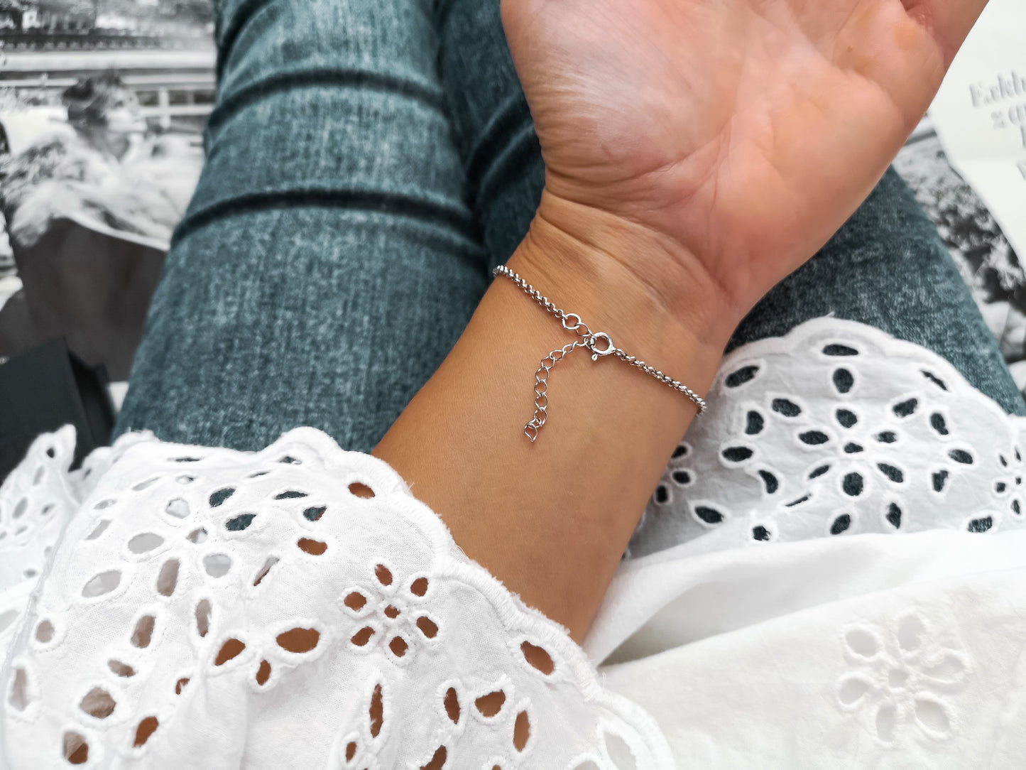 Strieborný náramok dve srdiečka Silver Heart