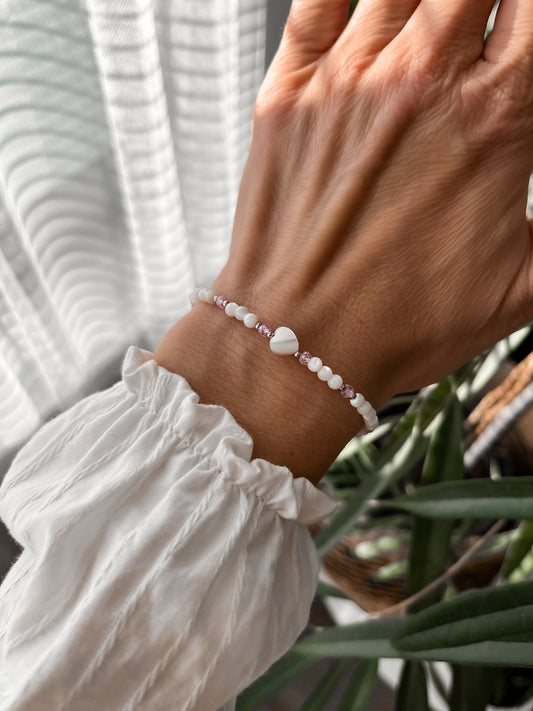 Náramok Perleť srdce